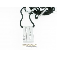 PIANEGONDA collana pendente Logo argento cordino nero referenza CA010747